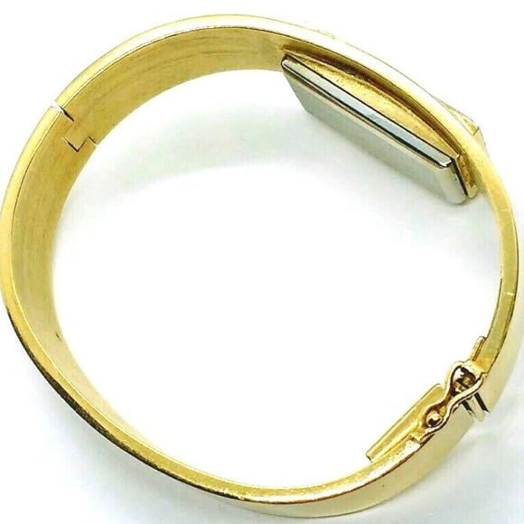 Vintage Wittnauer Geneve Mother Of Pearl Gold Plated Women\'s Bangle Watch Swiss
